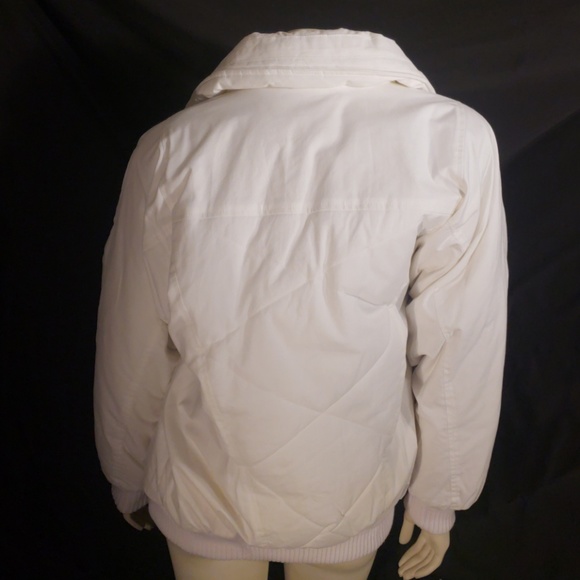 VTG White goose down GALLERY 80's puffer ski jacket w/large pockets & tags nylon - Picture 4 of 8